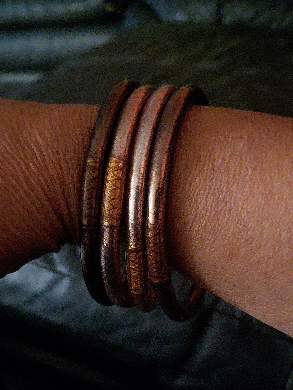 Copper-Tone Stacked Bangle Bracelet Set - Women Jewelry
